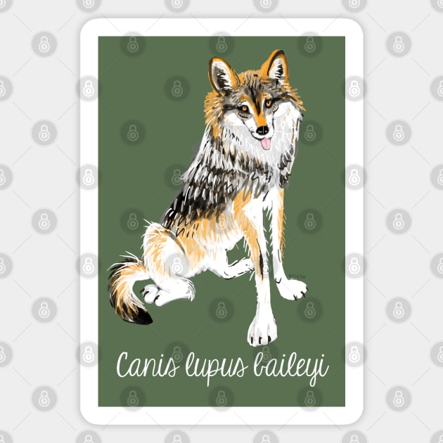 Mexican Wolf #1 Magnet by belettelepink